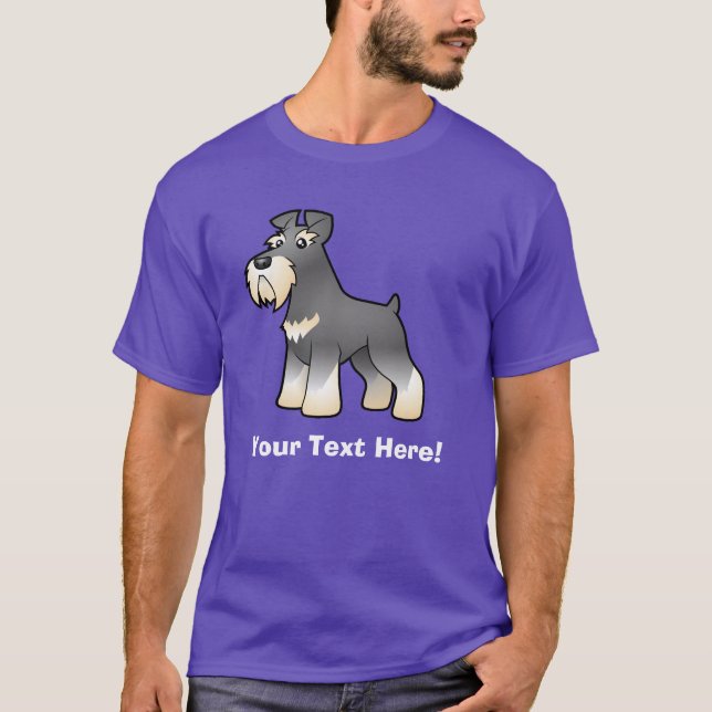 T-shirt Schnauzer géant/standard/miniature de bande (Devant)