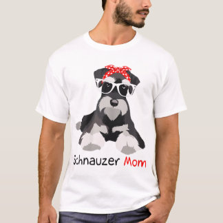 T-shirt Schnauzer Maman Bandana Femmes Schnauzer Chien