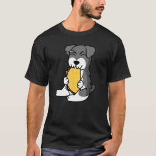 T-shirt Schnauzer Mangeant Un Chien Taco