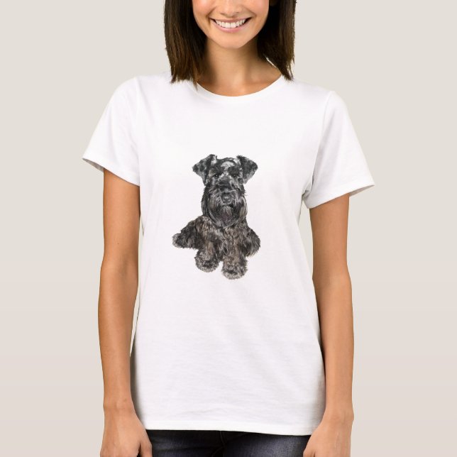 T-shirt Schnauzer (noir) (Devant)