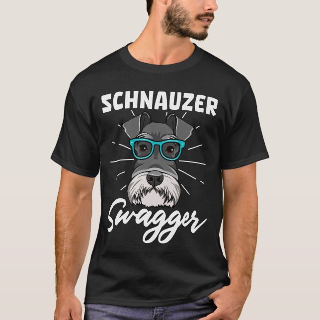 T-shirt Schnauzer Swagger Chien (Devant)