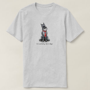 T-shirt Schnauzer Travailler comme un chien
