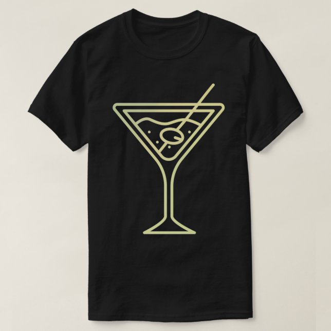 T-shirt Schnes Cocktail Glas als Party Geschenk bartender (Design devant)