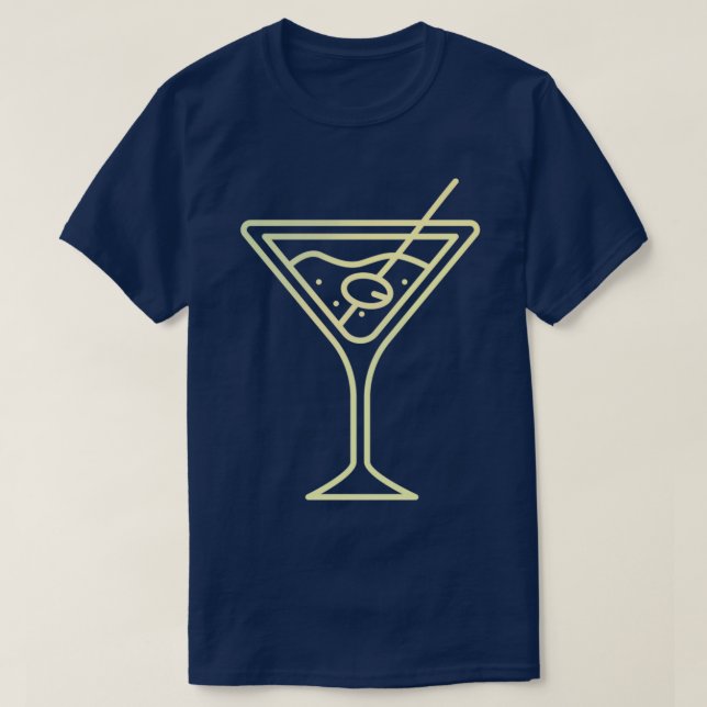 T-shirt Schnes Cocktail Glas als Party Geschenk bartender (Design devant)