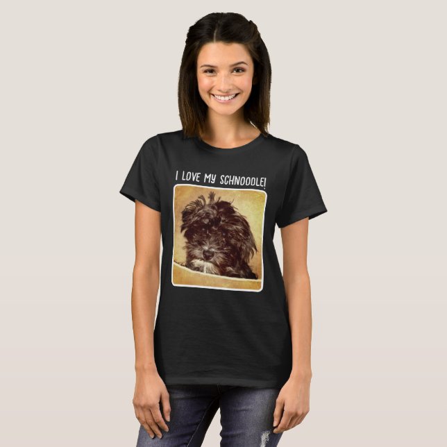 T-shirt Schnoodle Dog femmes Noir de base (Devant entier)