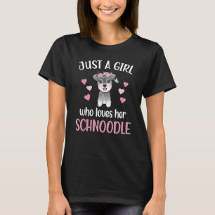 T-shirt Schnoodle Girl Amoureux des chiens Propriétaire de