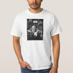 T-shirt Scholar et crâne humain : Cogita Mori