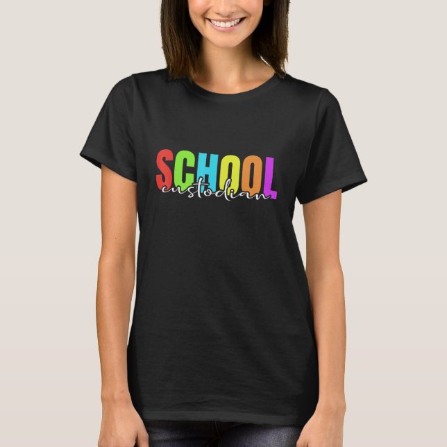 T-shirt School Custodian   Janitor (Devant)