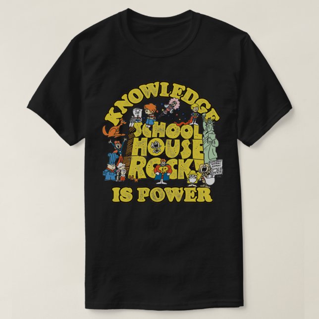 T-shirt Schoolhouse Rock Knowledge Is Power Logo Group Pul (Design devant)
