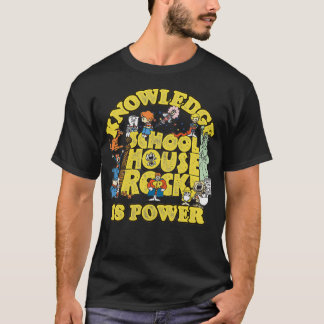 T-shirt Schoolhouse Rock Knowledge Is Power Logo Group Pul
