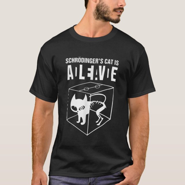 T-shirt Schrodingers Chat est vivant Dead Paradox Science  (Devant)