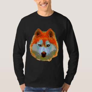 T-shirt Schtroumphe d'art Chien sibérien Husky Graphisme H
