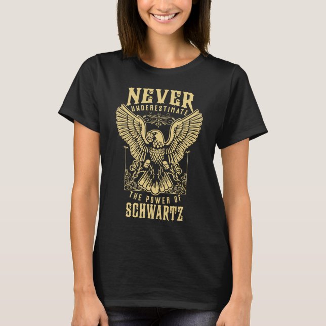 T-shirt SCHWARTZ Nom, nom de famille SCHWARTZ crête (Devant)