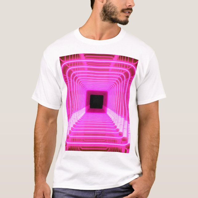 T-shirt Sci-Fi Retro 3D : Illustration d'art pop (Devant)