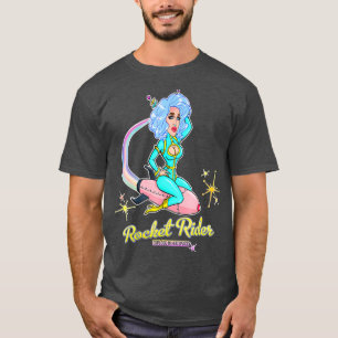 T-shirt SCI-FI ROCKET RIDER Colorful Bold Drag Queen