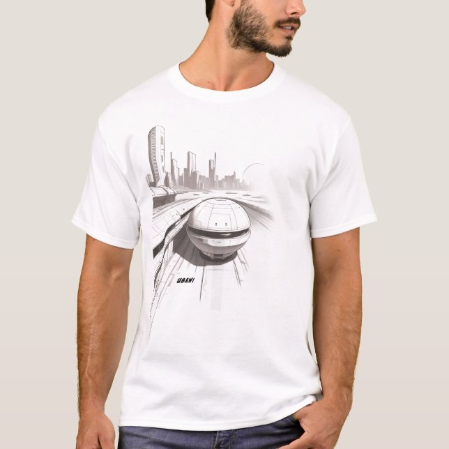 T-shirt Sci-Fi Traversant l'Univers 02 F Avant (Devant)