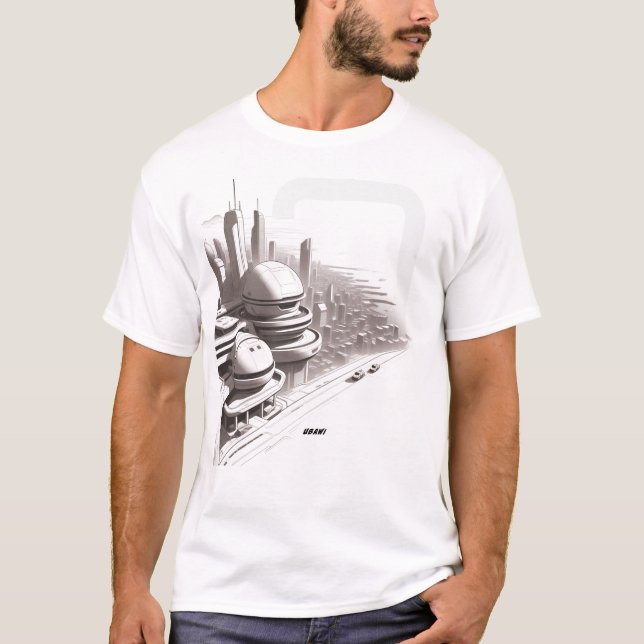 T-shirt Sci-Fi Traversant l'Univers 03 D (Devant)