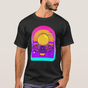 T-shirt Sci Fi Vaporwave objet volant non identifié 80s Uf