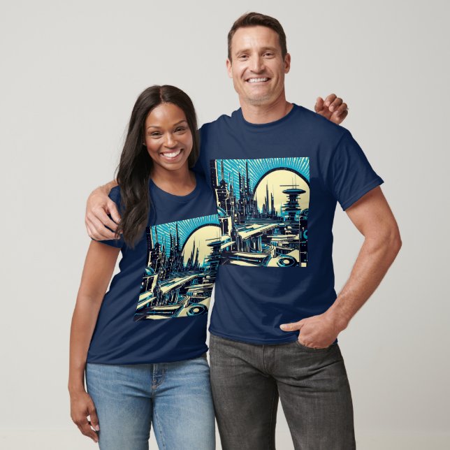 T-shirt Sciage urbain futuriste SF 3 (Unisexe)