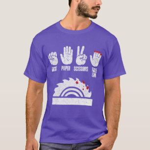 T-shirt Scie à papier pierre ciseaux en bois Cadeau pour t