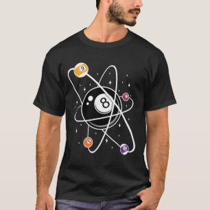 T-shirt Science Atom Pool Lover 8 - Billard