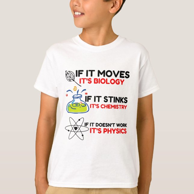 T-SHIRT SCIENCE BIOLOGY CHIMIISTRY PHYSICS (Devant)