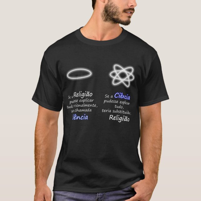 T-shirt science contre religion (Devant)