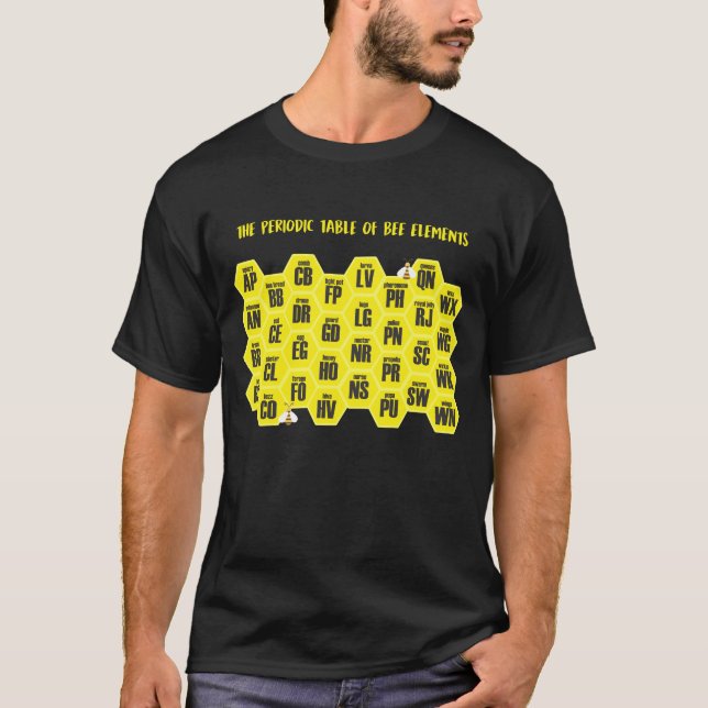 T-shirt Science des apiculteurs Chimie périodique de la ta (Devant)