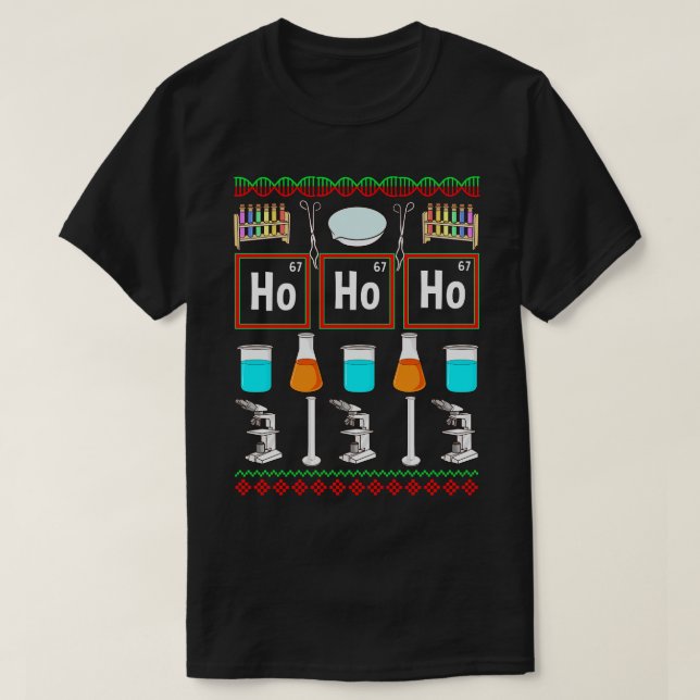T-shirt Science Dons Vilain Science Chandail de Noël Vilai (Design devant)