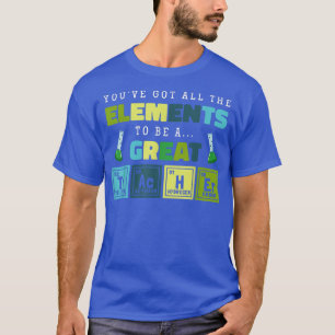T-shirt Science Enseignant Chimistes Éléments de l'école E