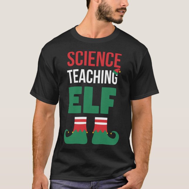 T-shirt Science Enseignement Elf Noël mignon pour la scien (Devant)