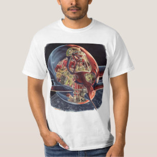 T-shirt Science-fiction vintage Astronaute Fusée Vaisseau