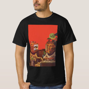 T-shirt Science-fiction vintage, casques Alien Steam Punk