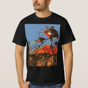 T-shirt Science-fiction vintage HG Wells La Guerre des mon