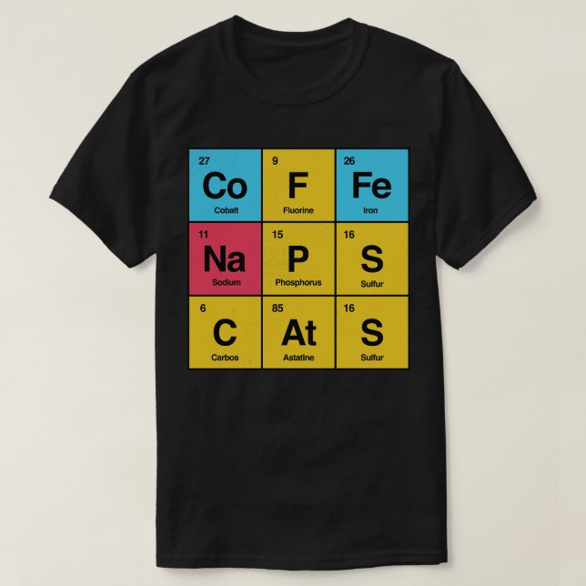 T-shirt Science Naps Chats par Tobe Fonseca (Design devant)