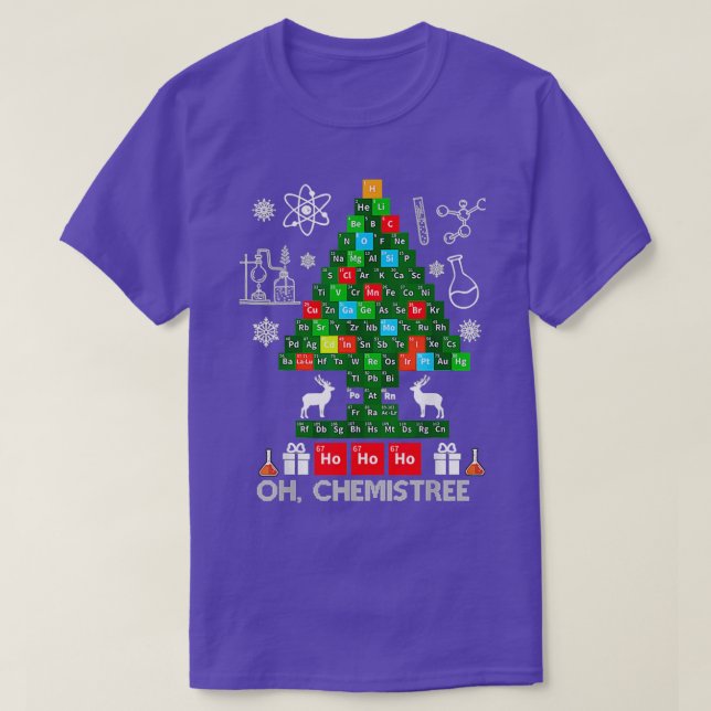 T-shirt Science Noël Oh Chemist Tree Chemistree Chemi (Design devant)