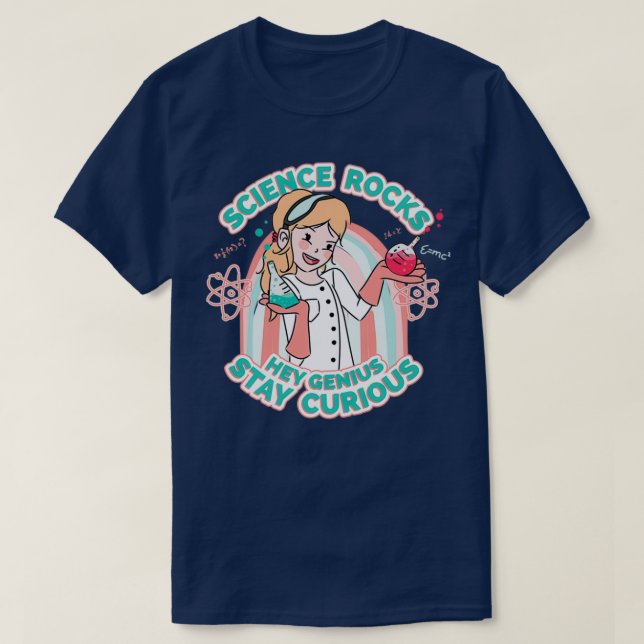 T-shirt Science roches Girl scientifique (Design devant)