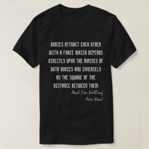 T-shirt Science romantique - La loi de la gravité de Newto