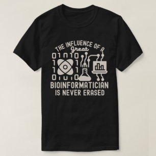 T-shirt Scientifiques en bioinformatique, citations en bio