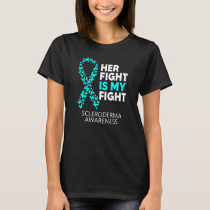 T-shirt Scleroderma Conscience Son combat est mon combat d
