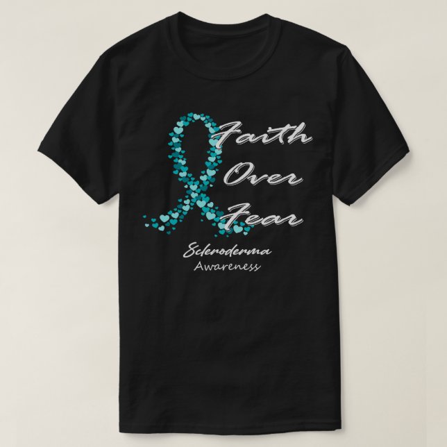 T-shirt Scleroderma La Foi De Sensibilisation À La Peur Da (Design devant)