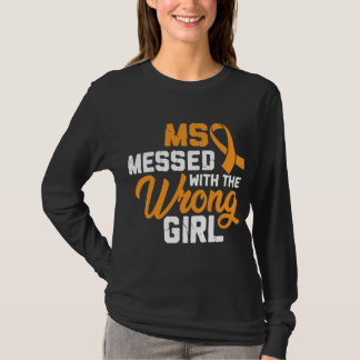 T-shirt Sclérose En Plain Avec La Mauvaise Fille