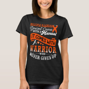 T-shirt Sclérose en plaques Guerrier Orange Ribbon MS Dise