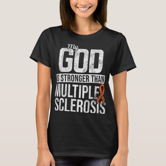 T-shirt Sclérose en plaques plus forte Sensibilisation Mme (Devant)