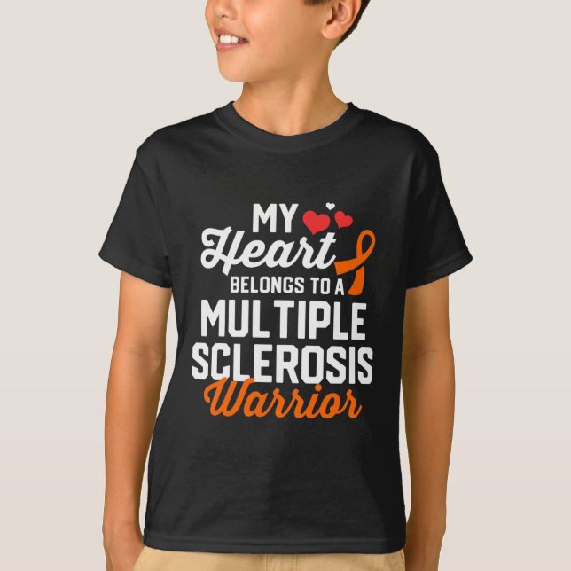 T-shirt Sclérose Guerrier Survivant Soutien Cadeaux de sen (Devant)
