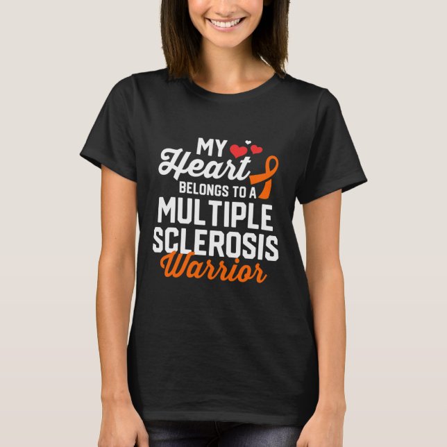 T-shirt Sclérose Guerrier Survivant Soutien Cadeaux de sen (Devant)