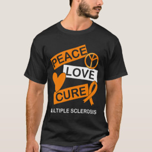 T-shirt Sclérose Sensibilisation Paix Amour Traiter Sensib