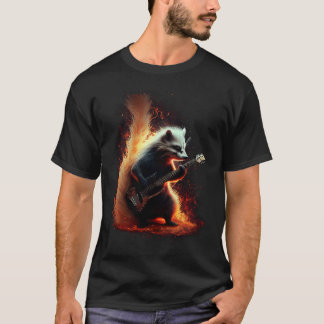 T-shirt Sconard jouant de la guitare