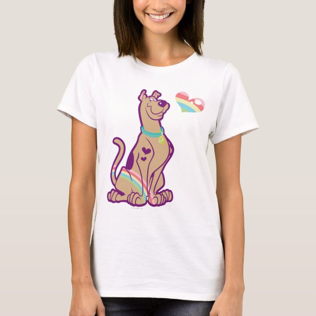T-shirt Scooby-Doo arc-en-ciel (Devant)