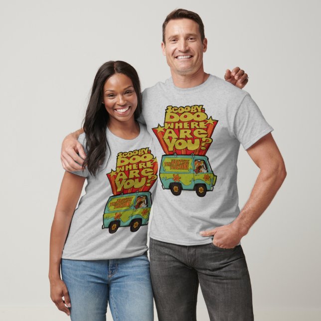 T-shirt Scooby-Doo | "Où Es-Tu ?" Retro Cartoon Van (Unisexe)